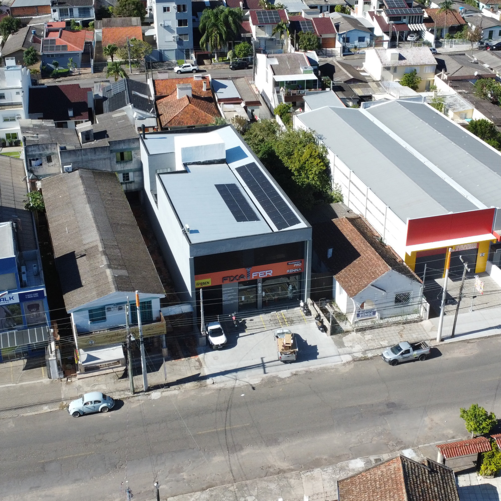 Energia solar comercial instalada em loja em Santa Maria - RS
